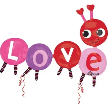 Balónek Amscan / Reithmüller Balonek fóliový Love housenka, 139 cm