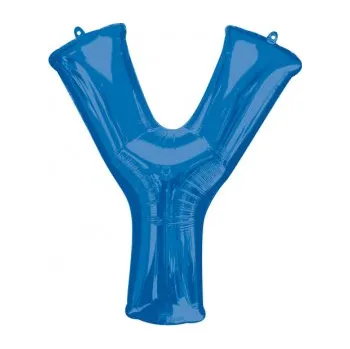 Balónek Amscan / Riethmüller Fóliové písmeno Y modré, 83 cm