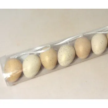 Velikonoční dekorace Vejce 4 cm kropenatá světle béžové