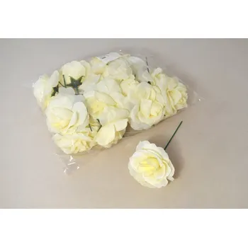 umělá květina Růže vazbová 5 cm krémová