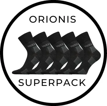 Pánské ponožky SUPERPACK - ORIONIS antibakteriální merino ponožky se stříbrem VoXX - 5párů 43-46 tm. šedá