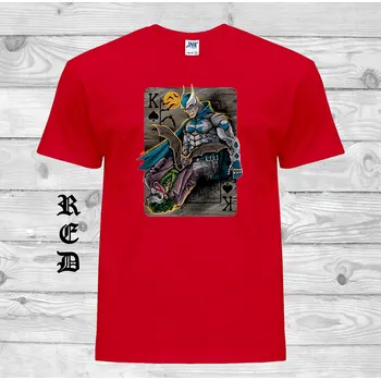 Chlapecké tričko detske-levne-bavlnene-tricko-potisk-Batman-Joker Barva: Red - červená, velikost: 140