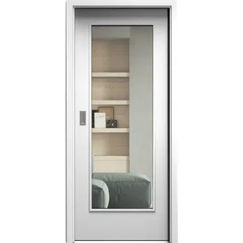 Interiérové dveře SAPELI ELEGANT PRAKTIK M40 - START - POSUVNÉ DVEŘE VČ. ZÁRUBNĚ - Bílá Průchozí šířka (cm): 70, Průchozí výška (cm): 210, Typ skla: Čiré sklo