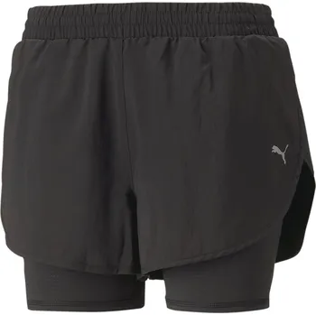 Dámské kraťasy Dámské šortky PUMA RUN FAV WOVEN 2IN1 SHORT W 523181-01 BLACK S