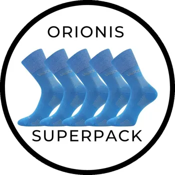 Pánské oblečení SUPERPACK - ORIONIS antibakteriální merino ponožky se stříbrem VoXX - 5párů 43-46 modrá