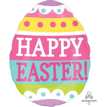 Amscan / Reithmüller Balonek fóliový Velikonoční Happy Easter vejce, 40 cm