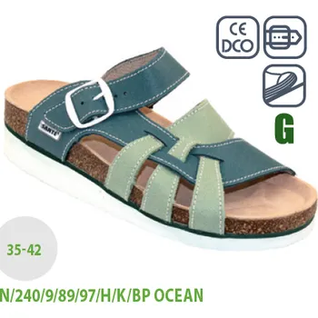 Dámská zdravotní obuv Santé N/240/9/89/97/H/K/BP OCEAN Barva: Zelená, Velikost: 42, Stélka: Anatomicky tvarovaná