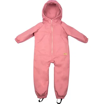 Kojenecká kombinéza Monkey Mum® Dětská zimní softshellová kombinéza s beránkem - Růžová ovečka - vel. 98/104, 110/116 98/104