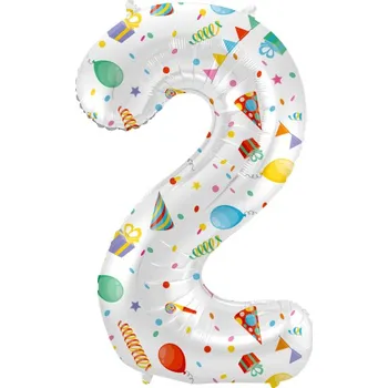 Balónek Folat Fóliové číslo 2 párty, 86 cm