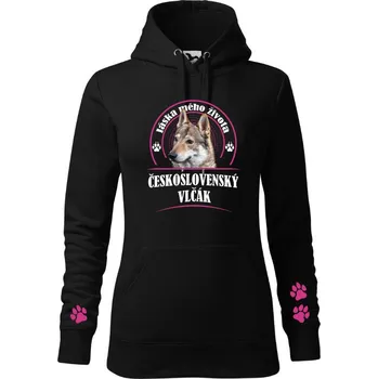Dámská móda STRIKER Dámská mikina Československý vlčák Barva: Černá, Velikost: XXL