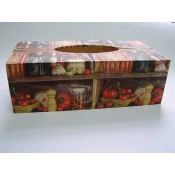 Úložný box Krabička dřevěná na papírové kapesníky - Ve spíži