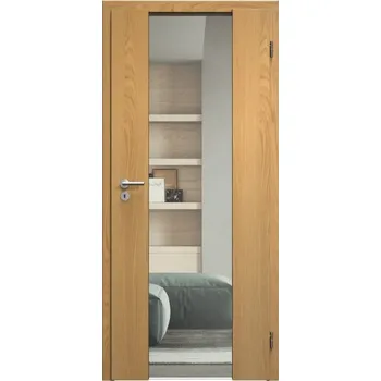 Interiérové dveře SAPELI HARMONIE KOMFORT M40 - DÝHA - OTOČNÉ DVEŘE VČ. ZÁRUBNĚ - dub natur Průchozí šířka (cm): 90, Průchozí výška (cm): 197, Typ skla: Čiré sklo
