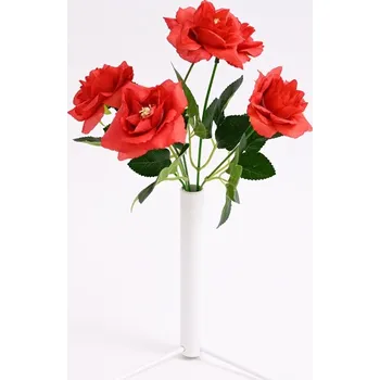umělá květina Kytice růží 26 cm, červená