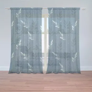 Záclona Záclony Modré klásky: 2 ks - 150x250 cm - Sablio