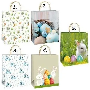 Dárková taška Taška dárková EKO 50, 18x8x24 cm - Velikonoce, mix motivů