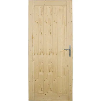 Vchodové dveře Woodisol Vedlejší vchodové dveře 80 cm/197 cm/4 cm L smrk