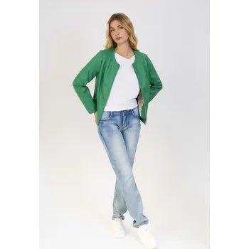 Dámská casual bunda Koženková bunda Escandelle Paris 3188 barva: zelená, velikost: S