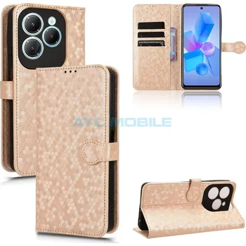 Pouzdro na mobilní telefon Pouzdro Shield4U Infinix Hot 40, Hot 40 Pro (X6837) Honeycomb otevírací zlaté a zpět 26 Kč s ATC Clubem
