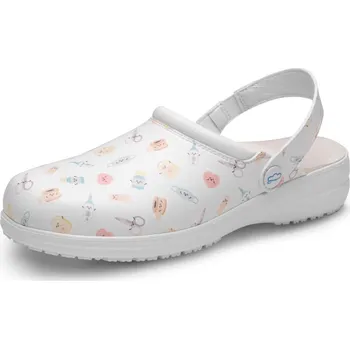 Pracovní obuv 2P Servis Pantofle Wonderful Bílá/Potisk 41