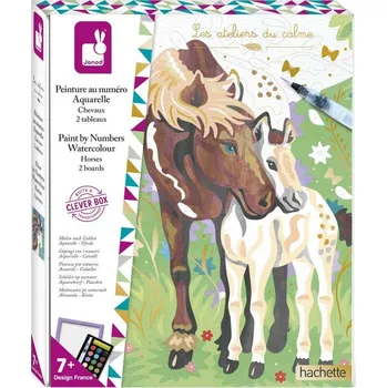 omalovánky JANOD Malování podle čísel: Koně