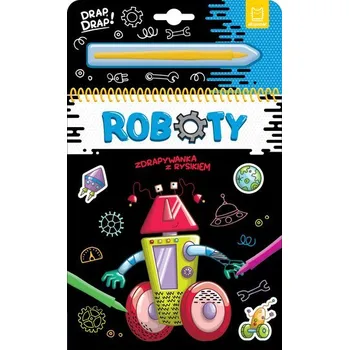 Set školních potřeb Roboty. Zdrapywanka z rysikiem