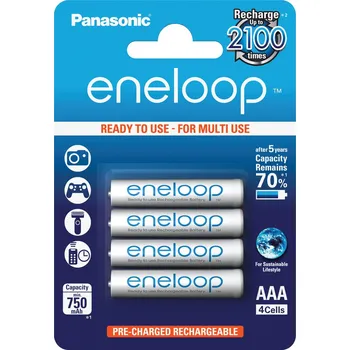 Článková baterie Panasonic Eneloop AAA 750mAh NiMH 4 ks