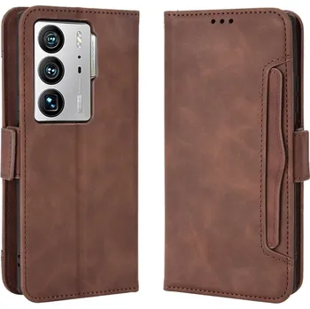 Pouzdro na tablet VSECHNONAMOBIL 69621 SLOT Peněženkový obal pro ZTE Axon 40 Ultra hnědý