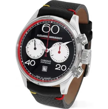 Hodinky Alexander Shorokhoff Chrono C01 Red AS.C01-4R + 5 let záruka a dárek ZDARMA