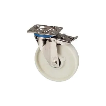 Pojezdové kolečko NVK 125/GRD Otočné kolo polyamidové tvrzené sklem s brzdou 7340034