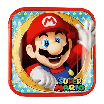 Party nádobí EKO Papírové party talíře Super Mario 23 cm