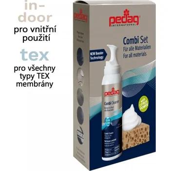 Přípravek pro údržbu obuvi PEDAG - PEDAG COMBI SET UNIVERZÁLNÍ ČISTICÍ PĚNA S MOŘSKOU HOUBOU NA OBUV 8301UNI
