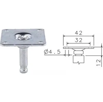 Pojezdové kolečko Plotnička ocelová C 42x42 č.170 (kolečka EMI 8) 7050012