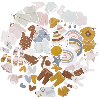 Umělecký papír Papírové výseky dpCraft - Baby sada 50 ks