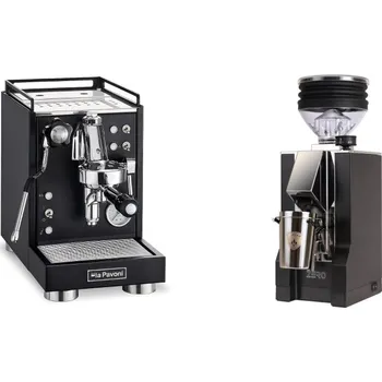 Kávovar La Pavoni Mini Cellini, black + Eureka Mignon Zero, CR black