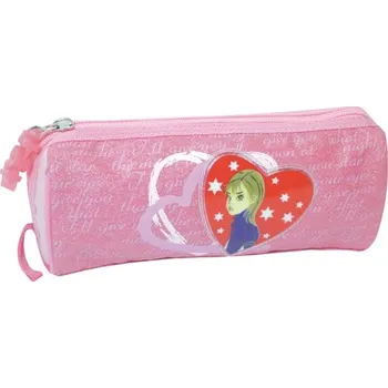 Penál Dívčí školní penál ovál fox co holka &amp; srdce 017912