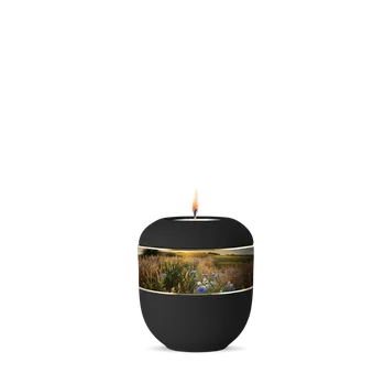 Smuteční dekorace Keramická miniurna Memorius - Chrpy