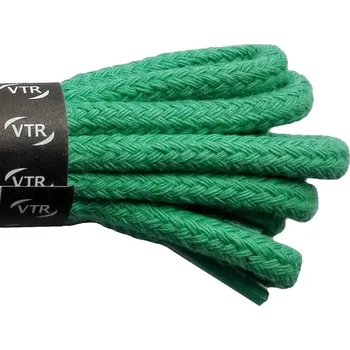 Tkaničky do bot Bavlněné kulaté tkaničky silné světle zelené, délka 100 cm