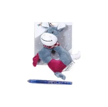 plyšák Plyšový hrkací oslík, 13cm