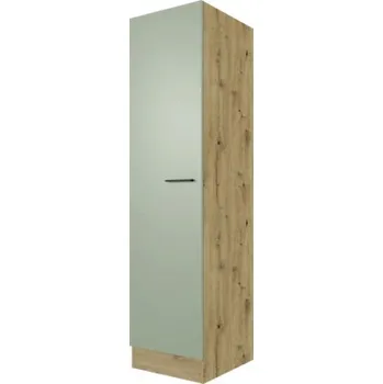 Potravinová skříň Flex Well Cara ŠxHxV 50 x 57 x 200 cm barva čela zelená matná barva korpusu dub světlý