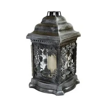 Svíčka svíčka LAMPA hřbit.100g, dek.víno, LA207 26cm, sklo/plast