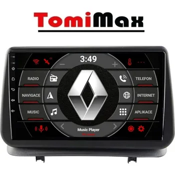 Auto Hi-Fi TomiMax Renault Clio 3 Android 14 autorádio s WIFI, GPS, USB, BT HW výbava: QLED !!!AKCE!!! 8 Core 4GB+64GB LOW - pouze displej A,C, Velikost obrazovky: Dotyková obrazovka: 9"