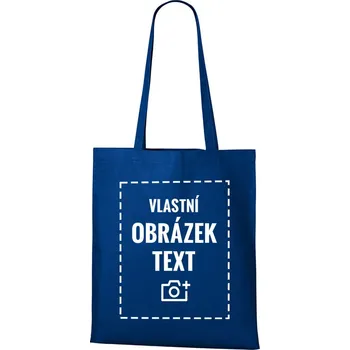 Plátěná taška s vlastním potiskem, Barva Modrá, Velikost 40×45 cm, Canvas Nákupní taška