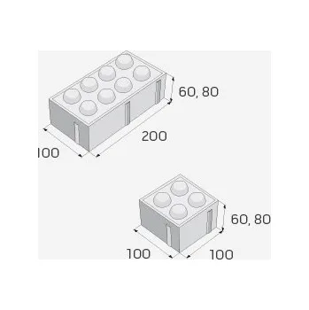 Venkovní dlažba Zámková dl. Obdelník 6cm "HOLLAND I SLP" červená 200x100×60mm (10,8m2/bal) PRESBETON
