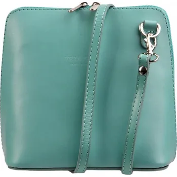 Kabelka Giglio leather malá dámská kožená kabelka 133 tyrkysová