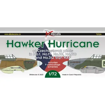 Plastikový model DK decals 1/72 H.Hurricane of Czechoslovak Pilots (9x camo)