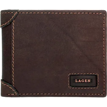Módní doplněk Pánská peněženka LAGEN kožená LG-1123 hnědá BRN