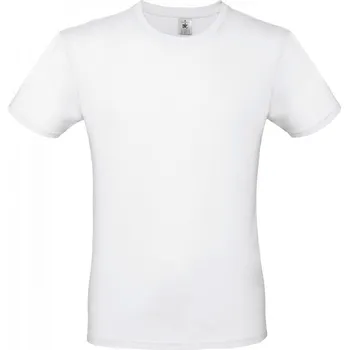 Pánské tričko Pánské triko krátký rukáv B&C E150 Bílá, XXXL