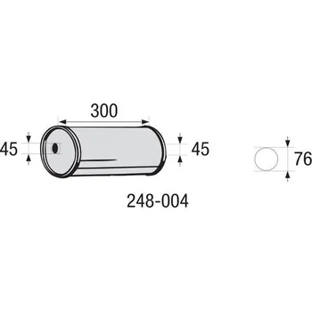 Tlumič výfuku Střední tlumič výfuku, univerzální BOSAL 248-004