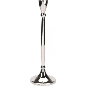 Svícen Hliníkový svícen lesklý 27x9 cm