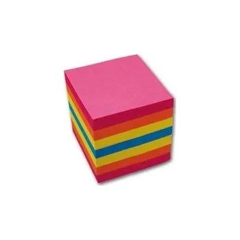 Samolepící bloček Špalíček barevný, 700 lístků, 9 x 9 x 9 cm